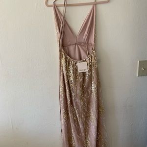 Blush gold embellished gown
